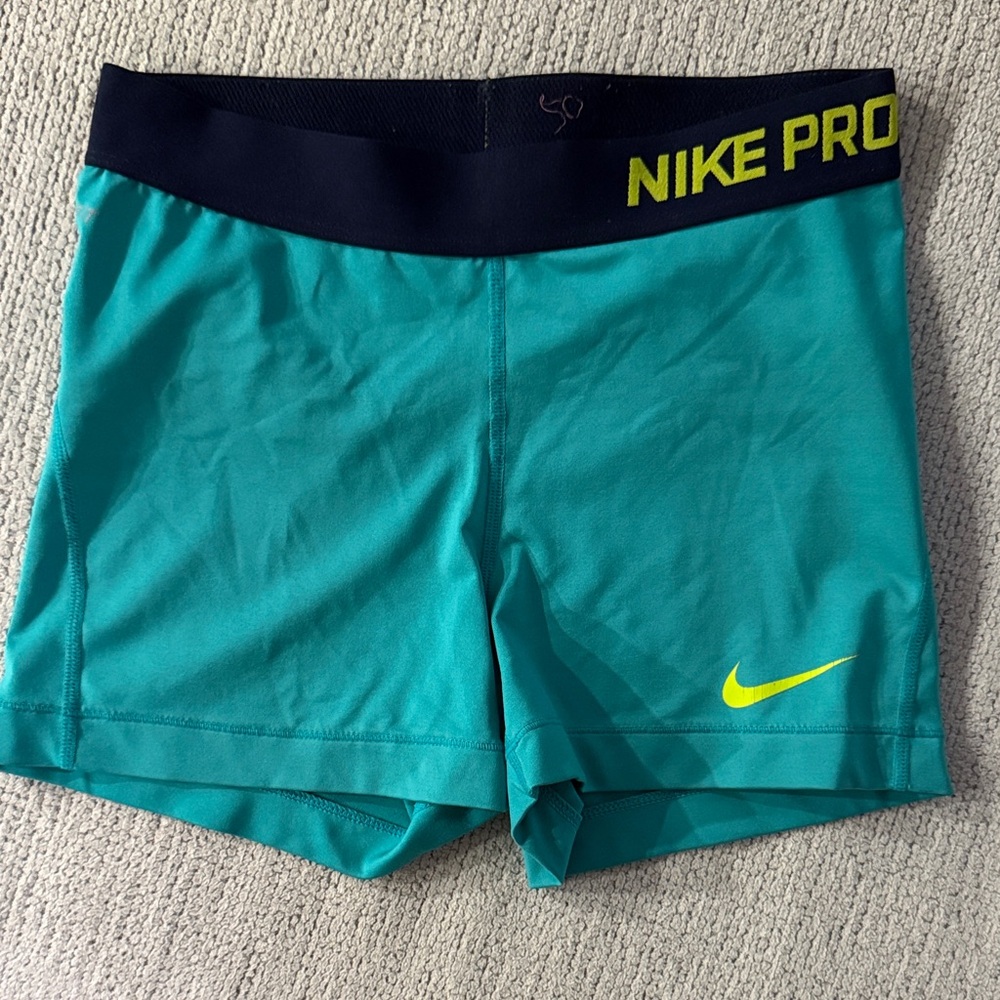 Women’s Nike Teal and Black Athletic Shorts